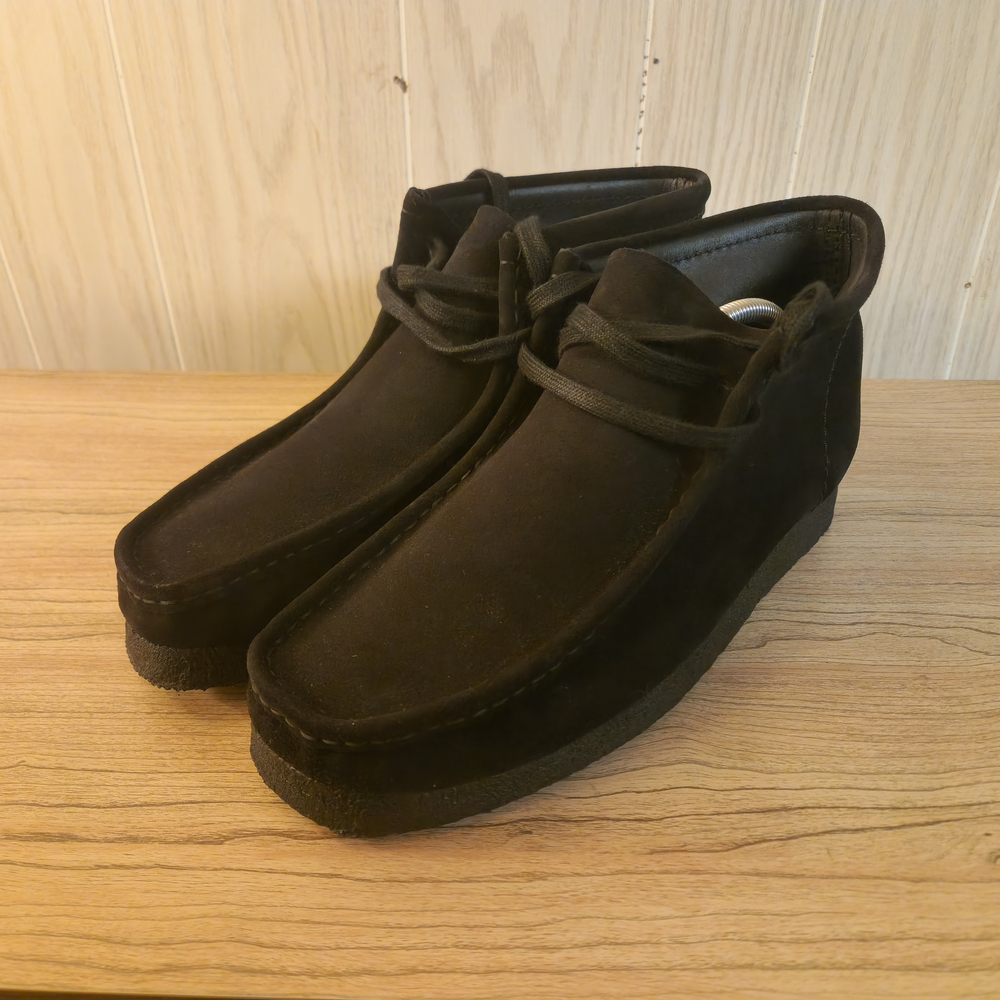 LNIB - Clarks Originals Wallabee Boots - Black Suede - US Men's 11.5 - MSRP $150